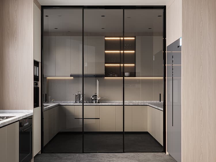 Star Dream Single Glass Three Linkage Hanging Sliding Door
