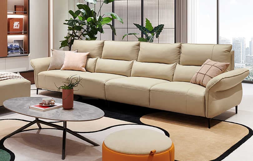 Mocha Cat-scratch Leather Sofa