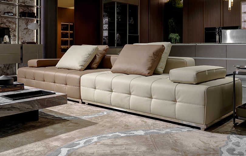 Roman leather sofa