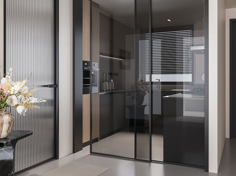 Star Pro single glass two track sliding door