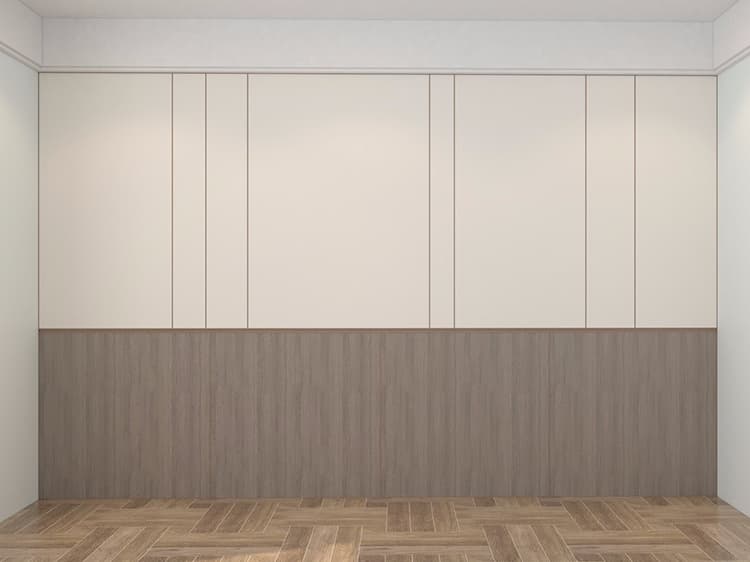 Upper and lower flat wall panels 2